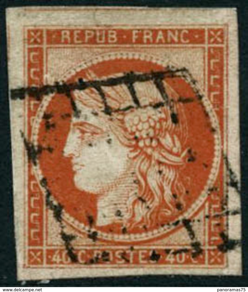 Oblit. N°5a 40c Orange Vif - TB - 1849-1850 Cérès