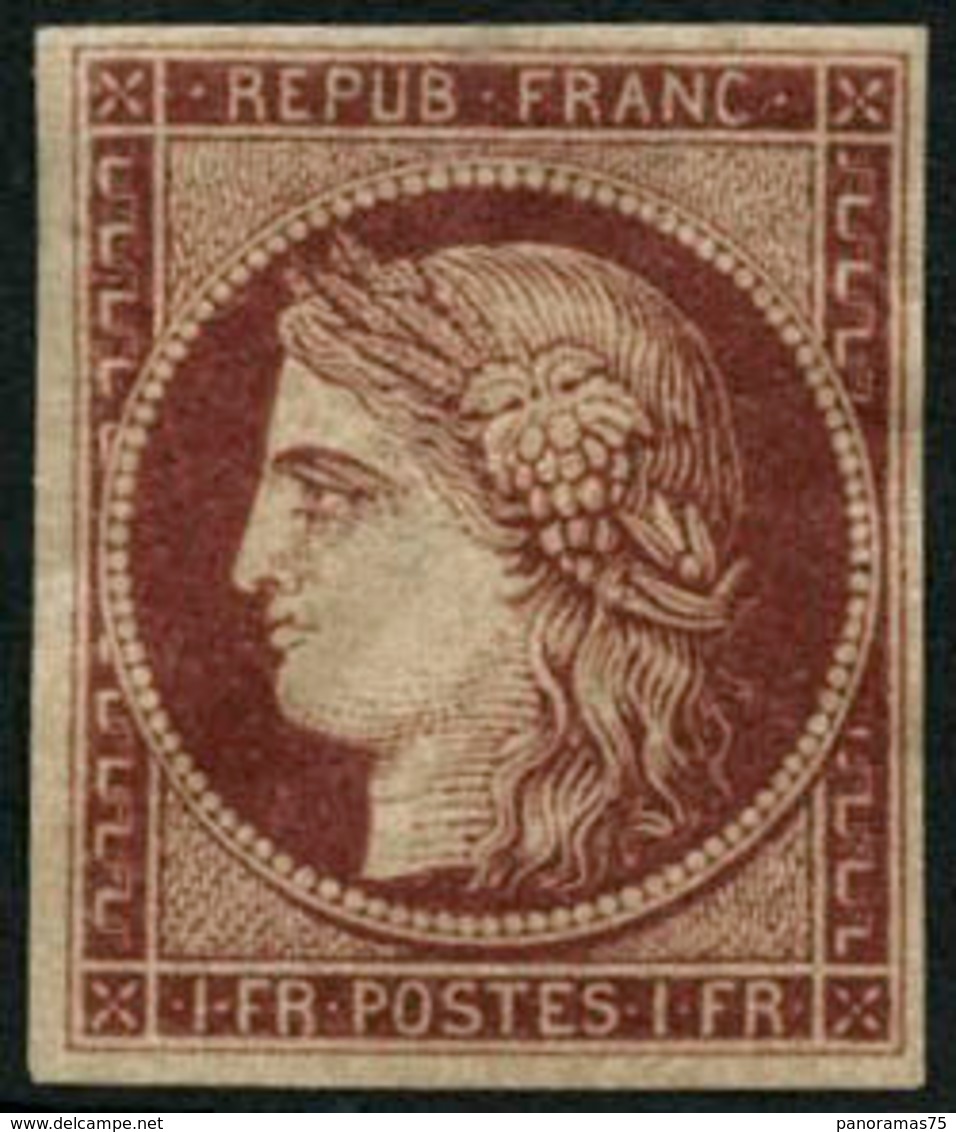 * N°6 1F Carmin, Fraicheur Postale, Plusieurs Signatures Dont Calves - TB - 1849-1850 Ceres