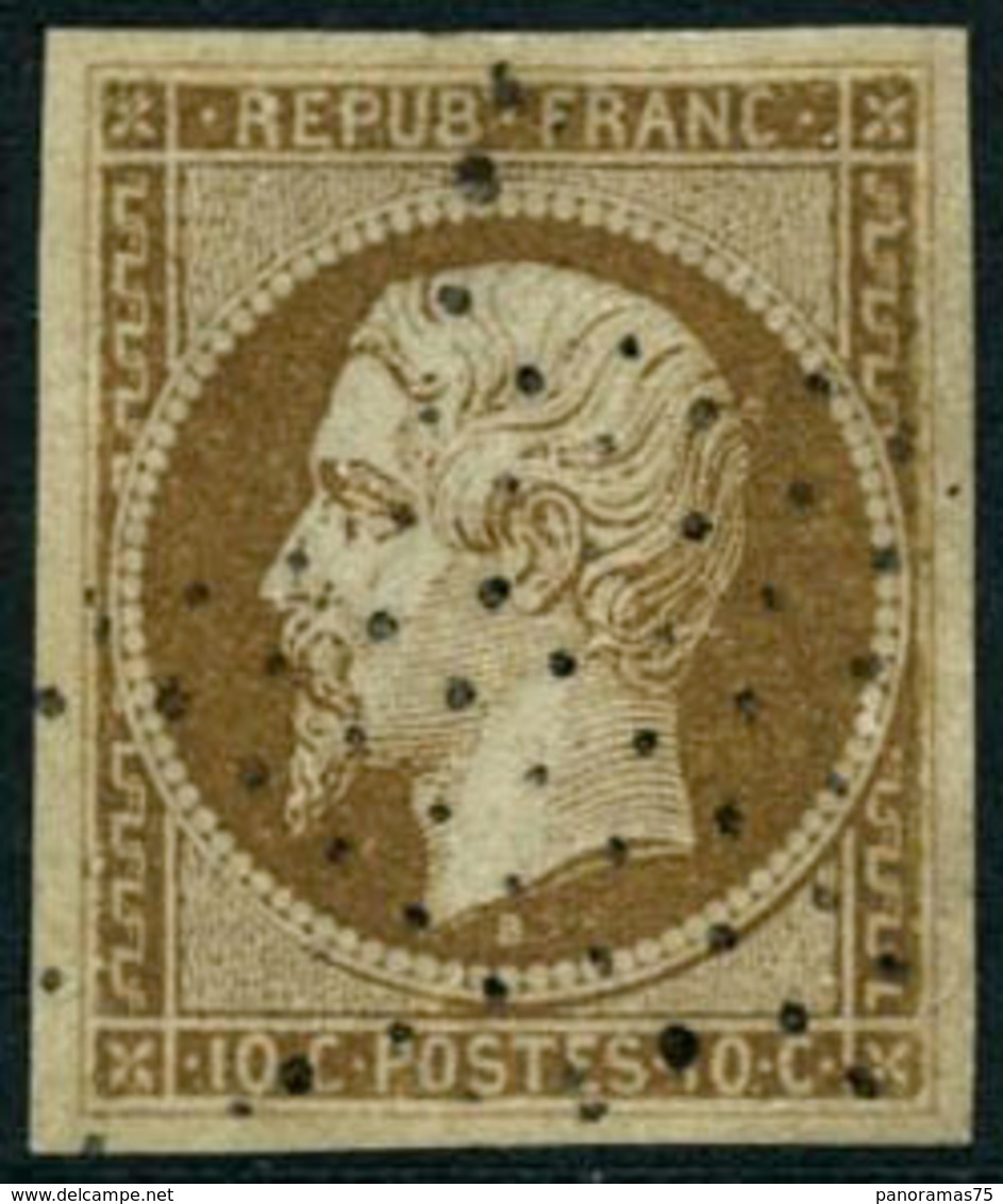 Oblit. N°9 10c Bistre, Pièce De Luxe - TB - 1852 Louis-Napoléon