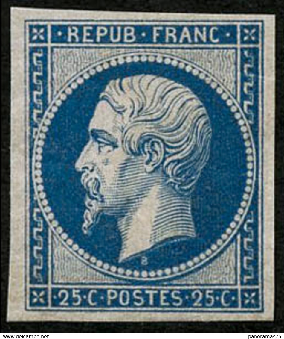 * N°10c 25c Bleu, Réimp - TB - 1852 Luigi-Napoleone