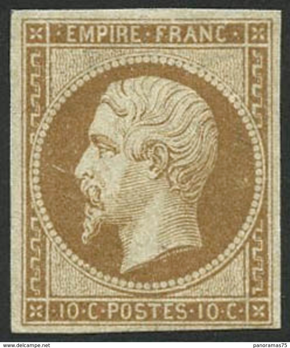 ** N°13A 10c Bistre, Type I - TB - 1853-1860 Napoleon III