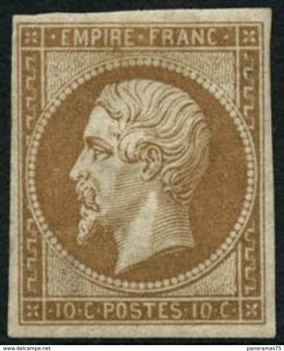 ** N°13A 10c Bistre, Type I - TB - 1853-1860 Napoléon III