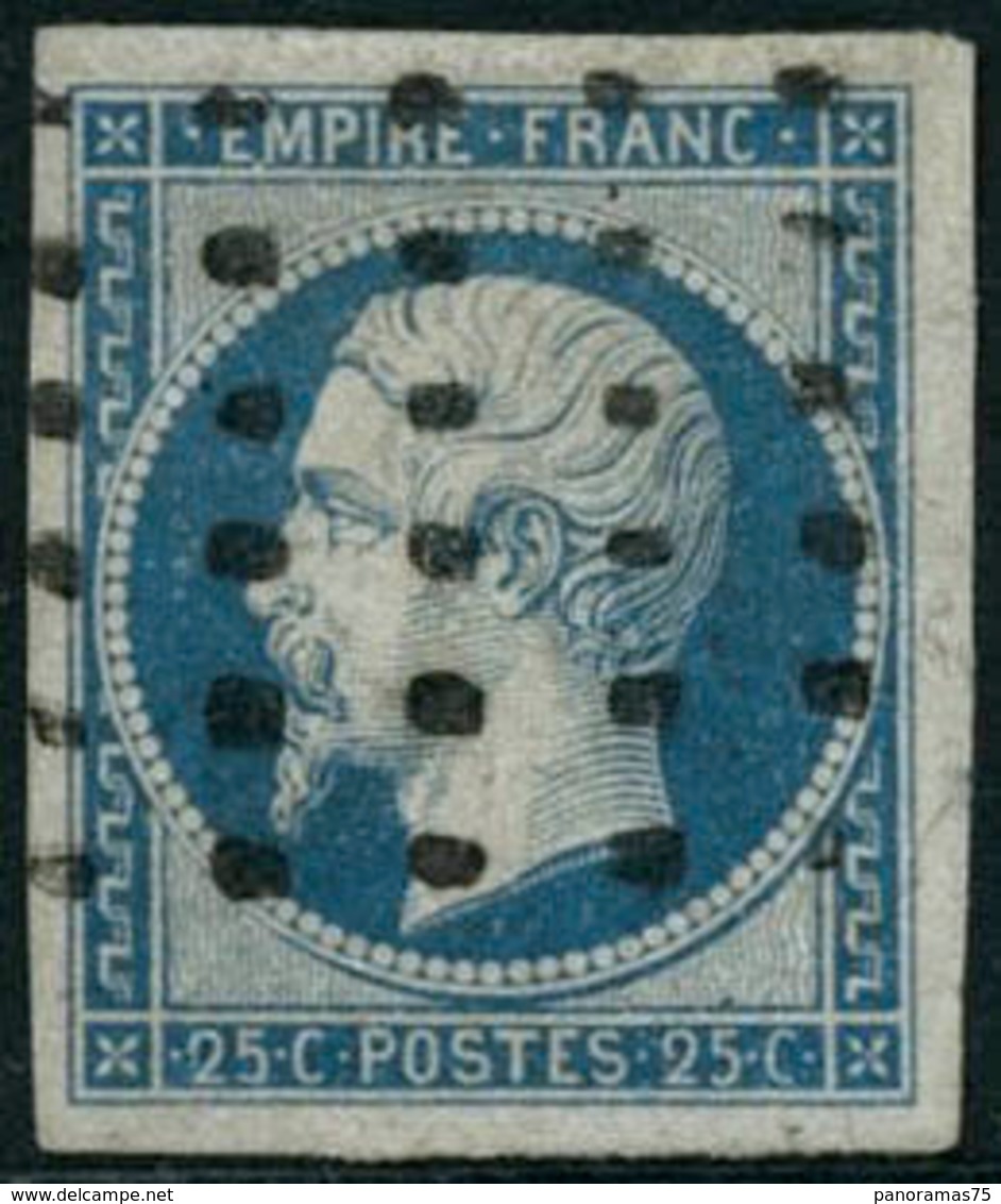 Oblit. N°15 25c Bleu, Grandes Marges Signé Calves - TB - 1853-1860 Napoleon III