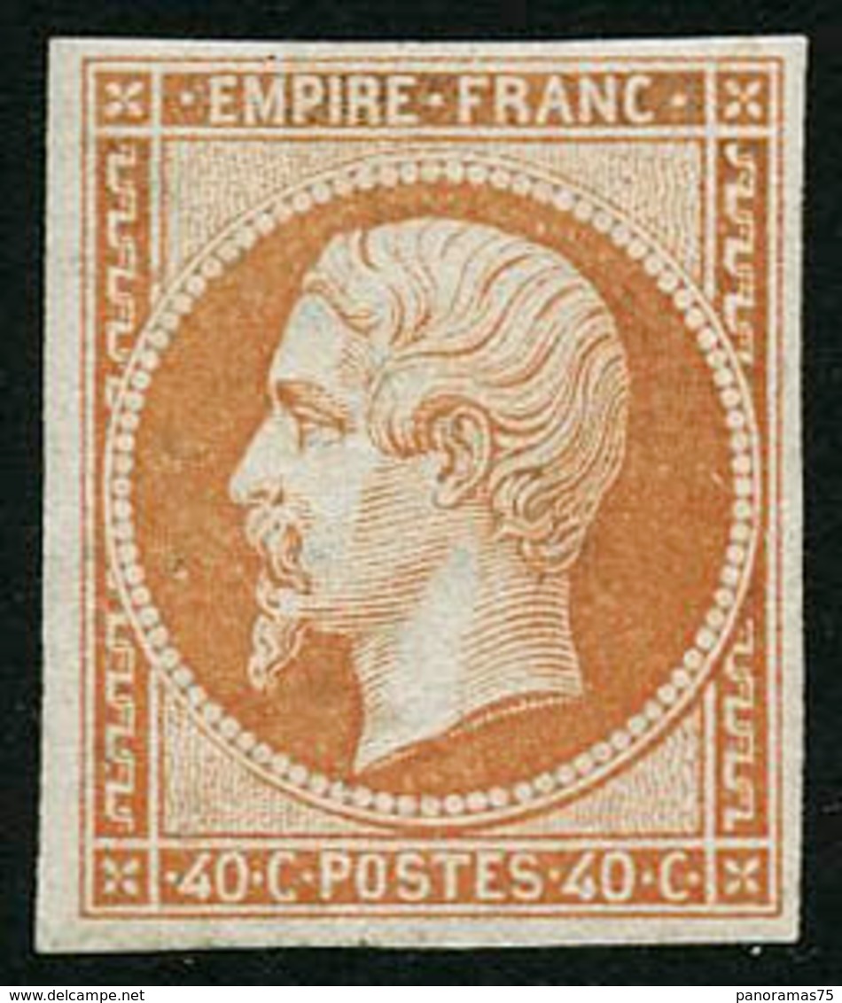 ** N°16 40c Orange, Signé Brun - TB - 1853-1860 Napoléon III