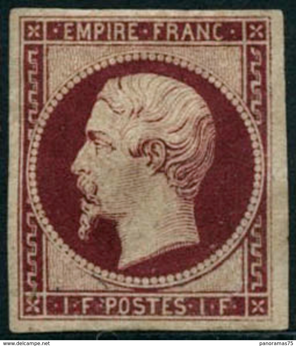 * N°18g 1F Carmin Velours, Nuance Exceptionnelle - TB - 1853-1860 Napoléon III