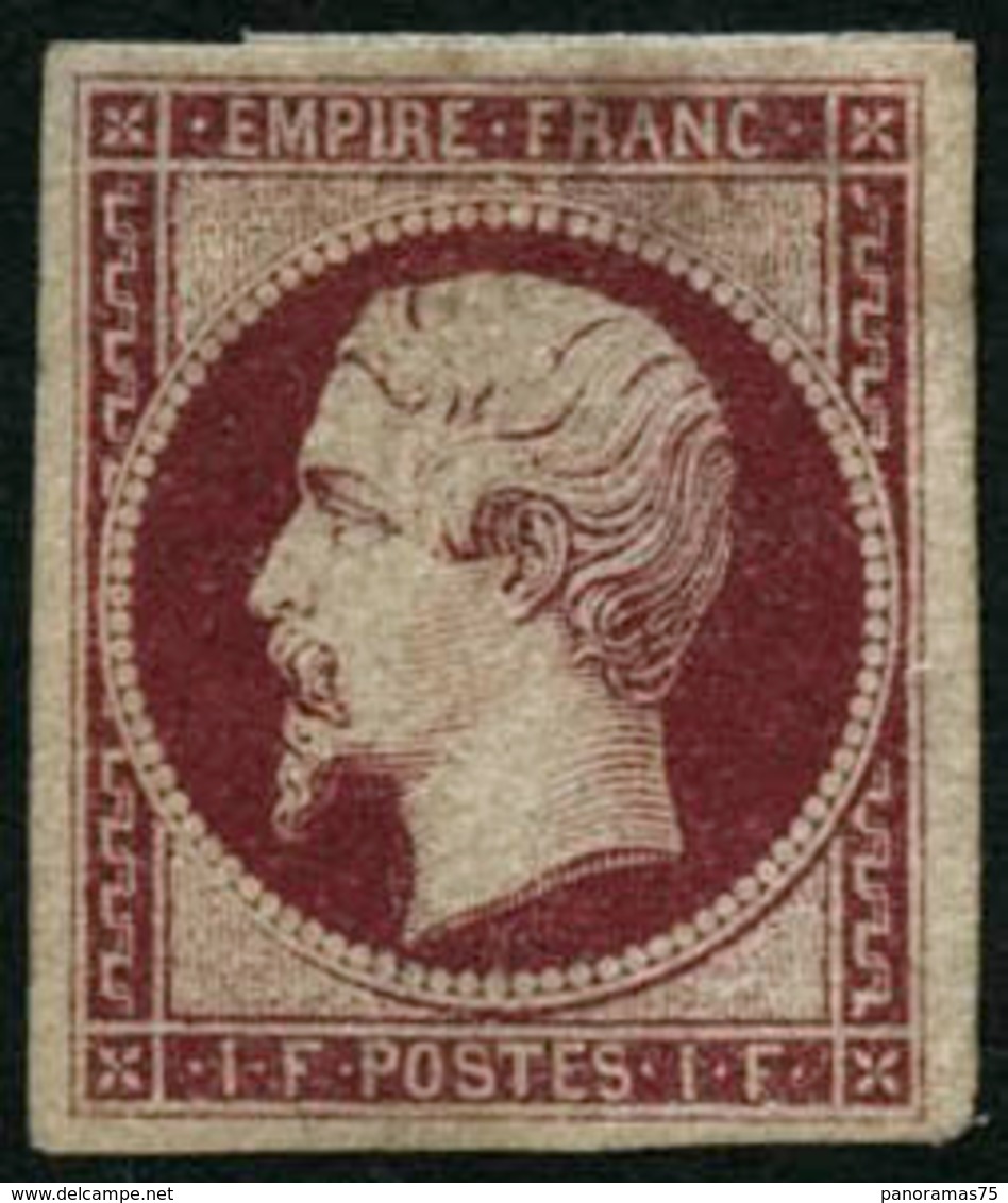 * N°18g 1F Velours Par Endroits, Quelques Inégalités D'épaisseur De Papier D'origine, Nuance Exceptionnelle - B - 1853-1860 Napoleon III