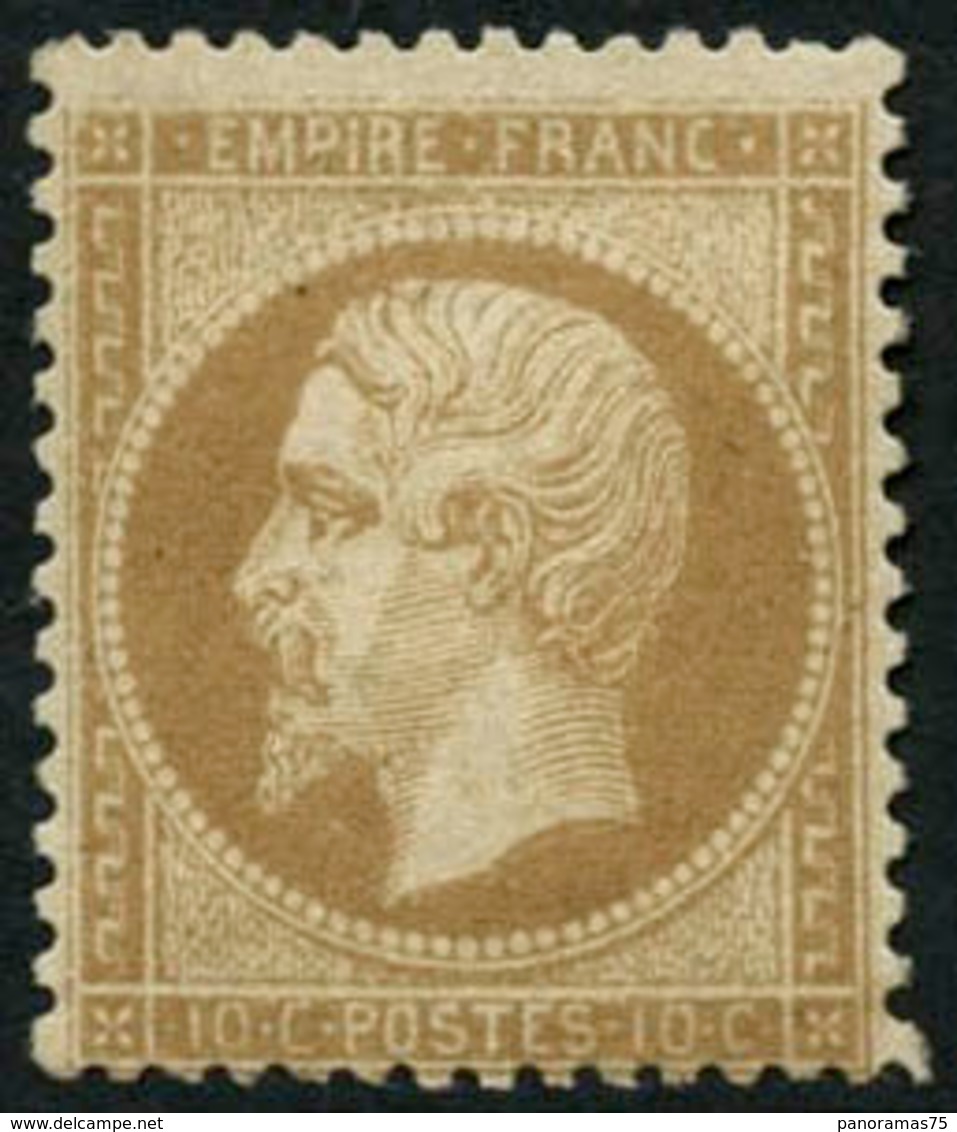 ** N°21 10c Bistre, Signé JF Brun - TB - 1862 Napoléon III