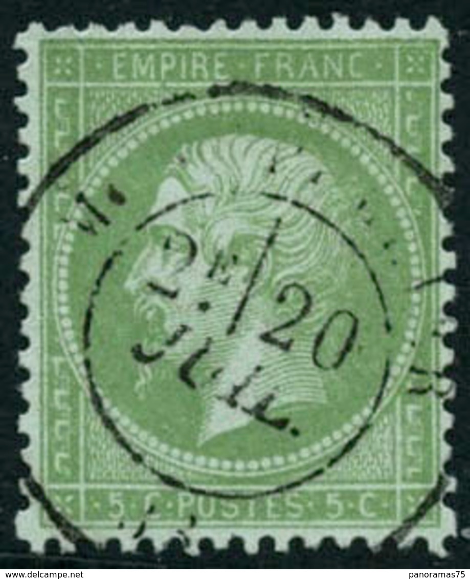 Oblit. N°35 5c Vert Pâle S/bleu - TB - 1863-1870 Napoleone III Con Gli Allori