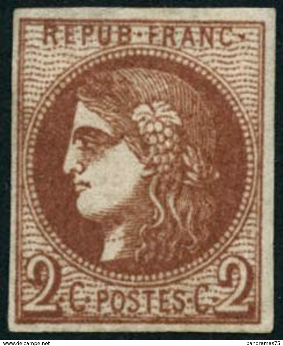 ** N°40B 2c Brun-rouge, R2 - TB - 1870 Emisión De Bordeaux