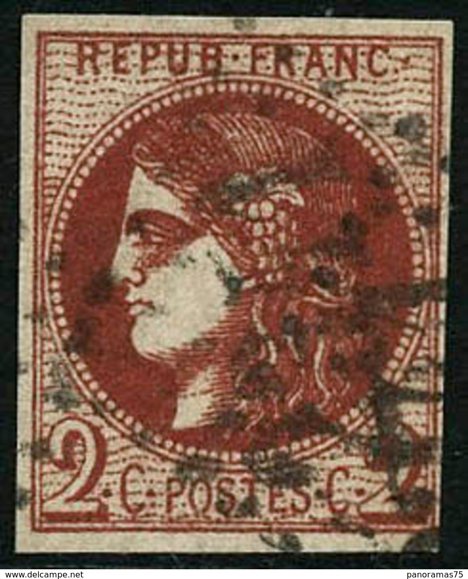 Oblit. N°40Bf 2c Rouge-brique Foncé - TB - 1870 Emisión De Bordeaux