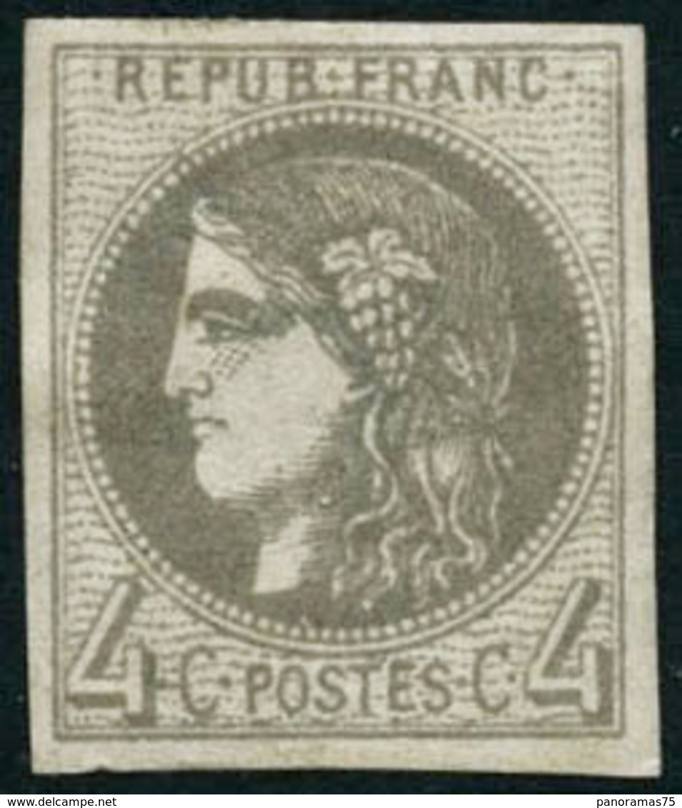 ** N°41B 4c Gris, R2 - TB - 1870 Emission De Bordeaux