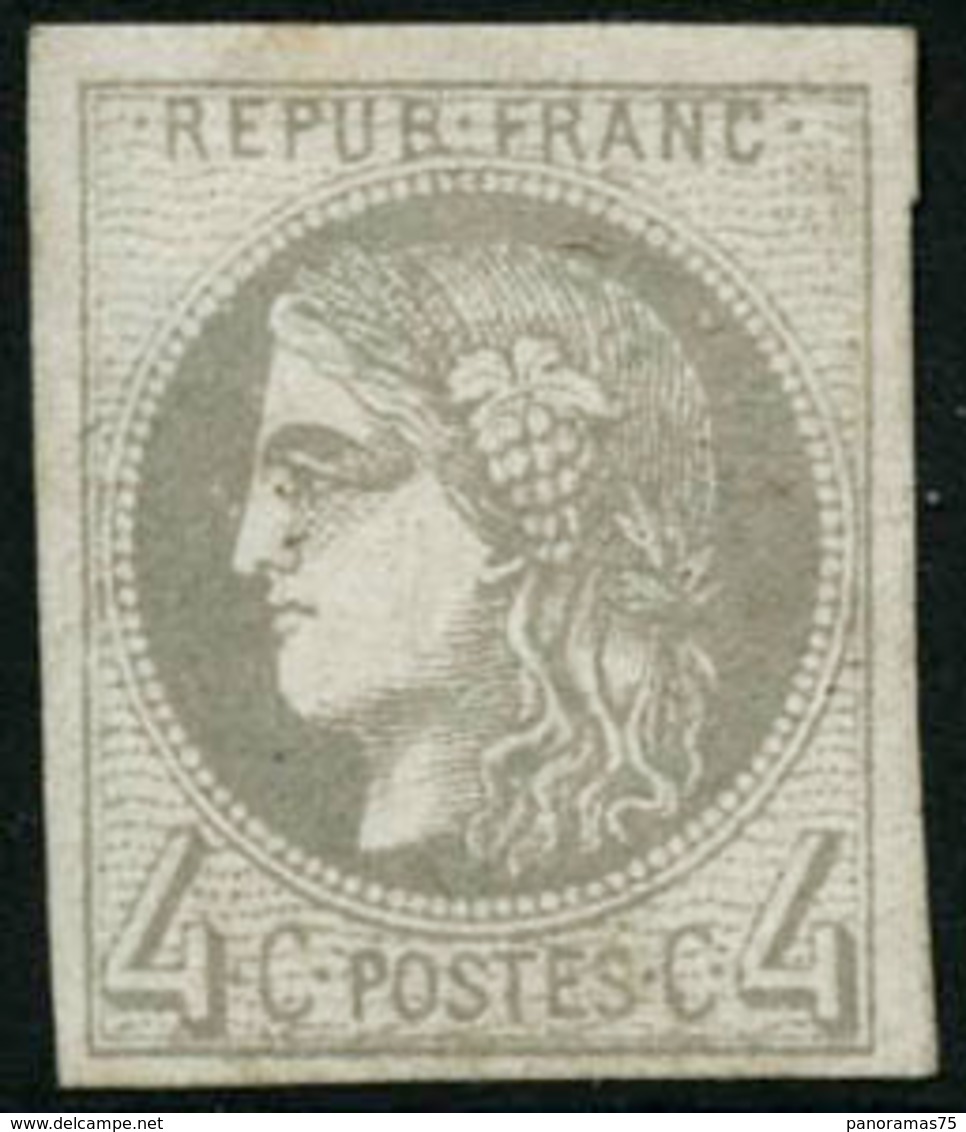 * N°41B 4c Gris, R2 - TB - 1870 Bordeaux Printing