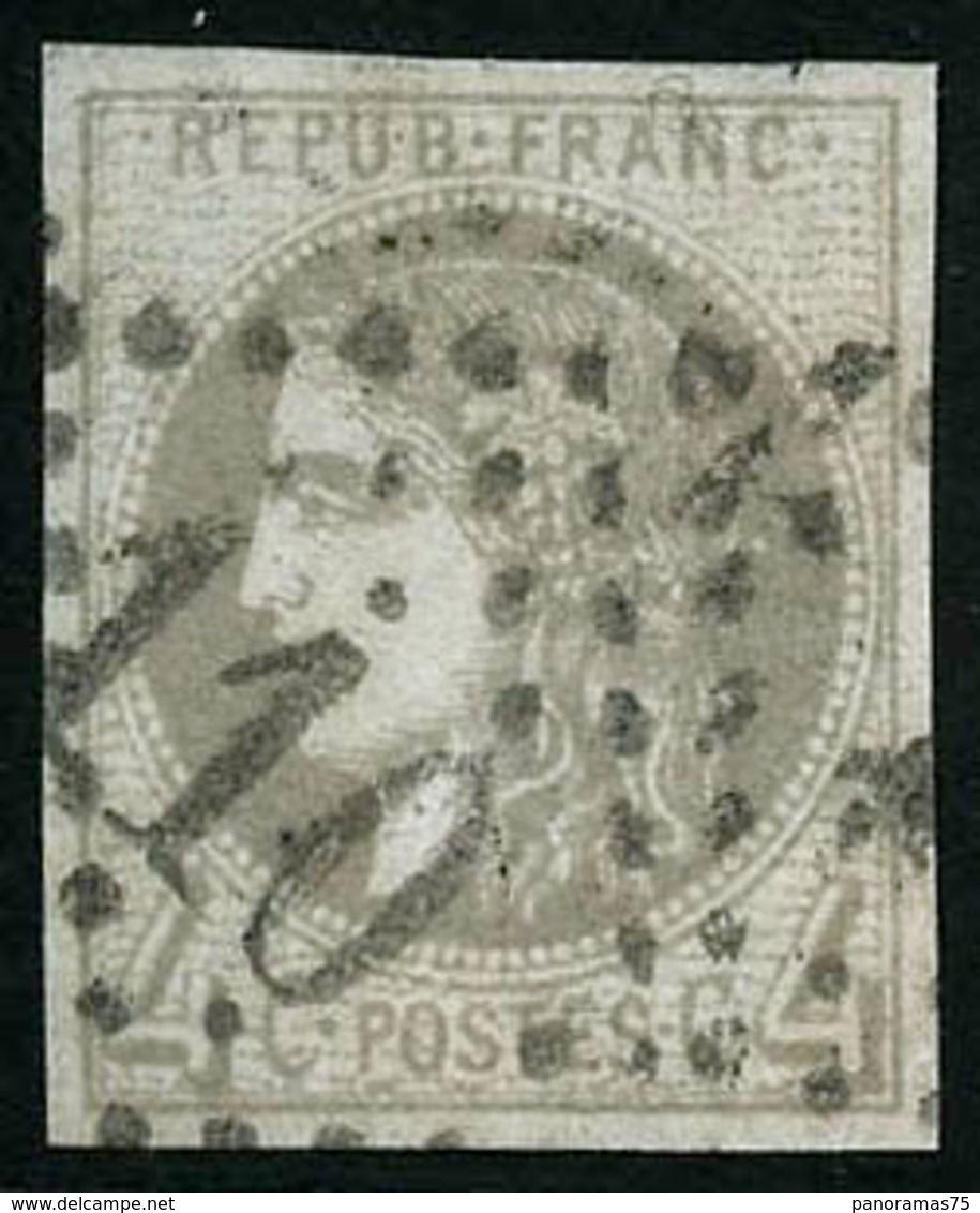 Oblit. N°41B 4c Gris R2 - TB - 1870 Emission De Bordeaux