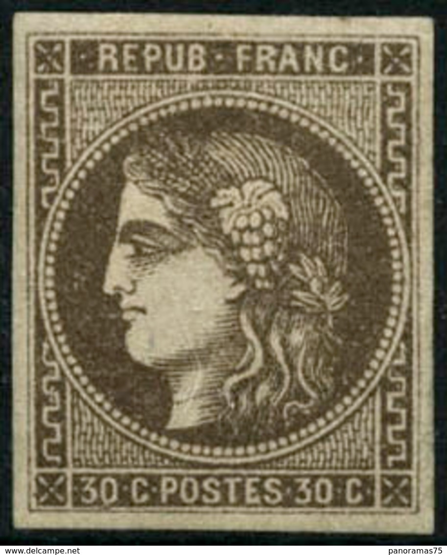 ** N°47 30c Brun, Signé Roumet - TB - 1870 Uitgave Van Bordeaux