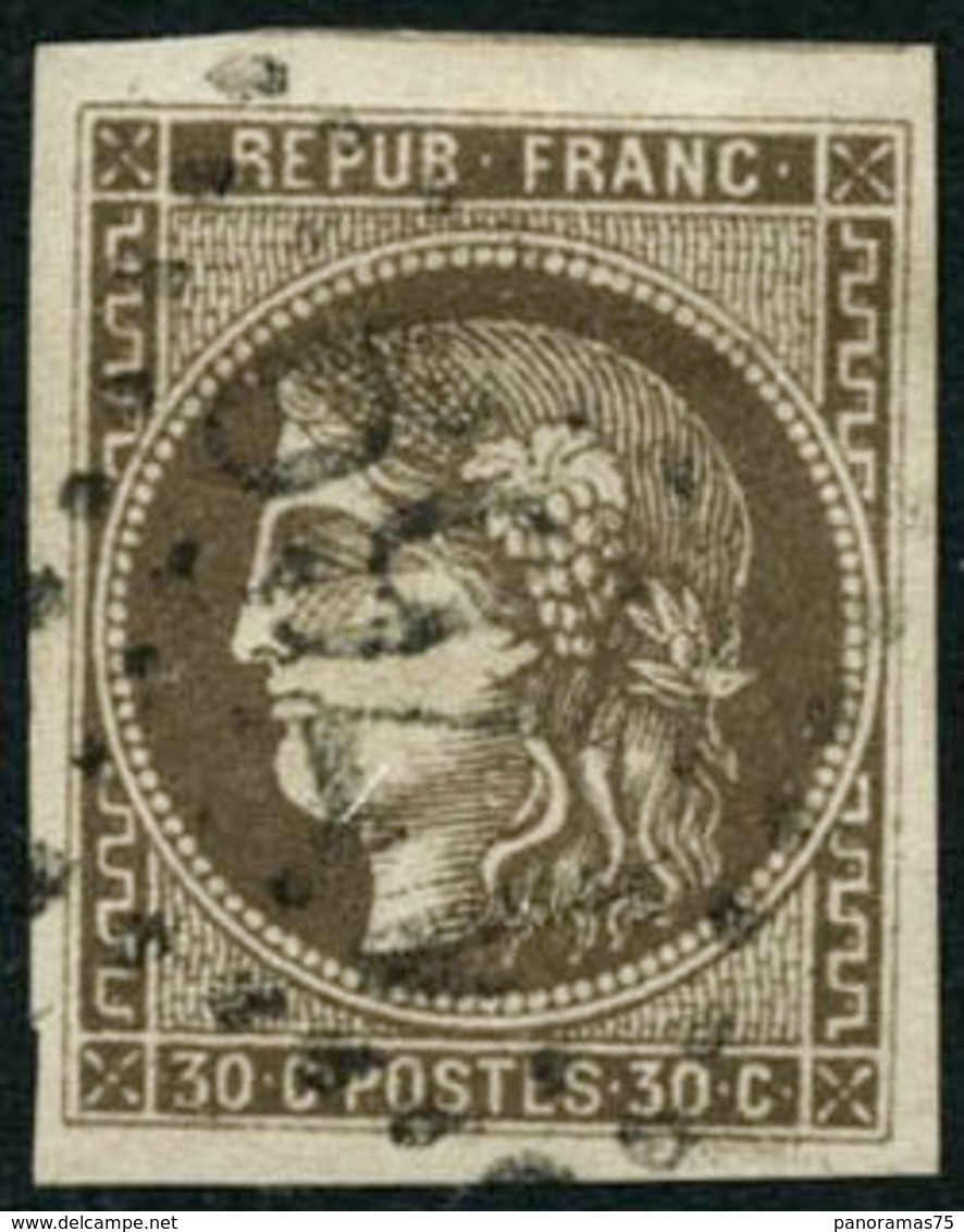 Oblit. N°47 30c Brun - TB - 1870 Emisión De Bordeaux