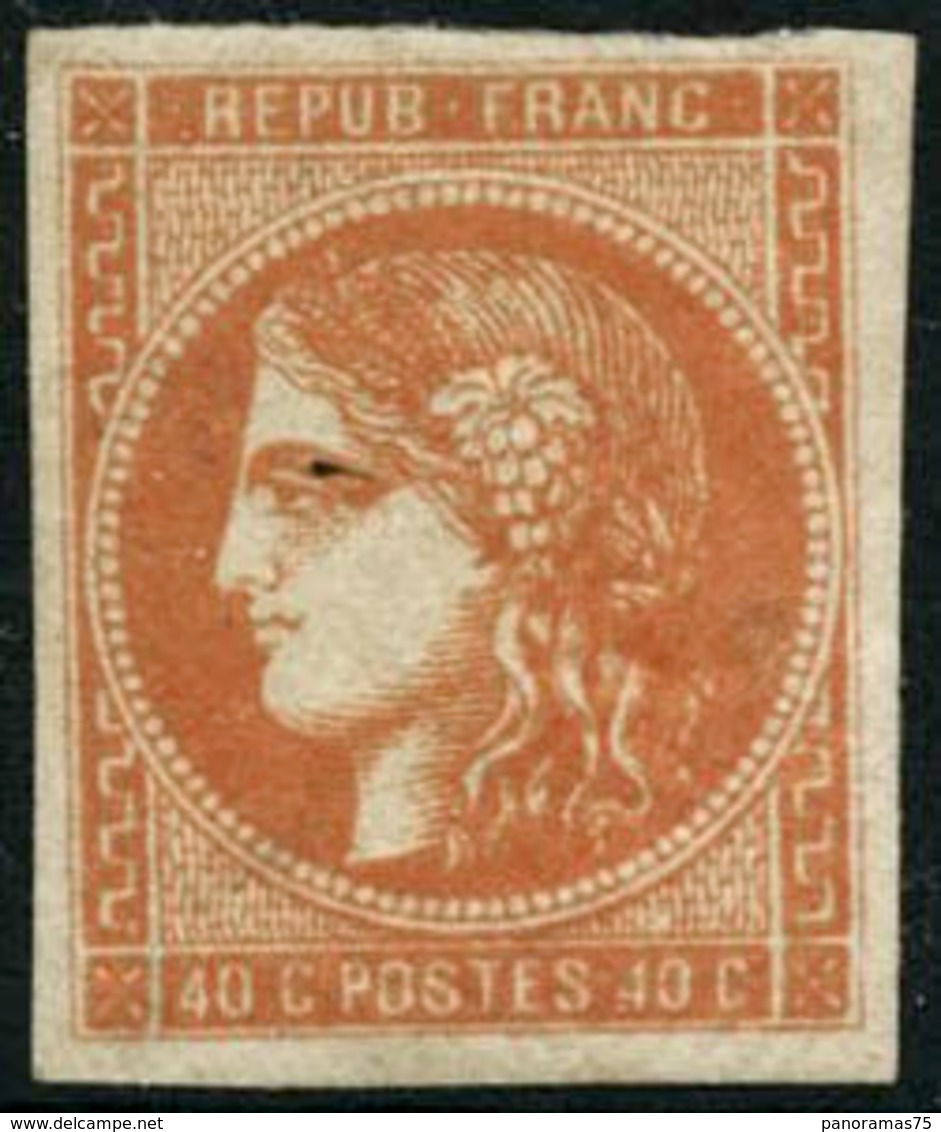 ** N°48 40c Orange - TB - 1870 Bordeaux Printing