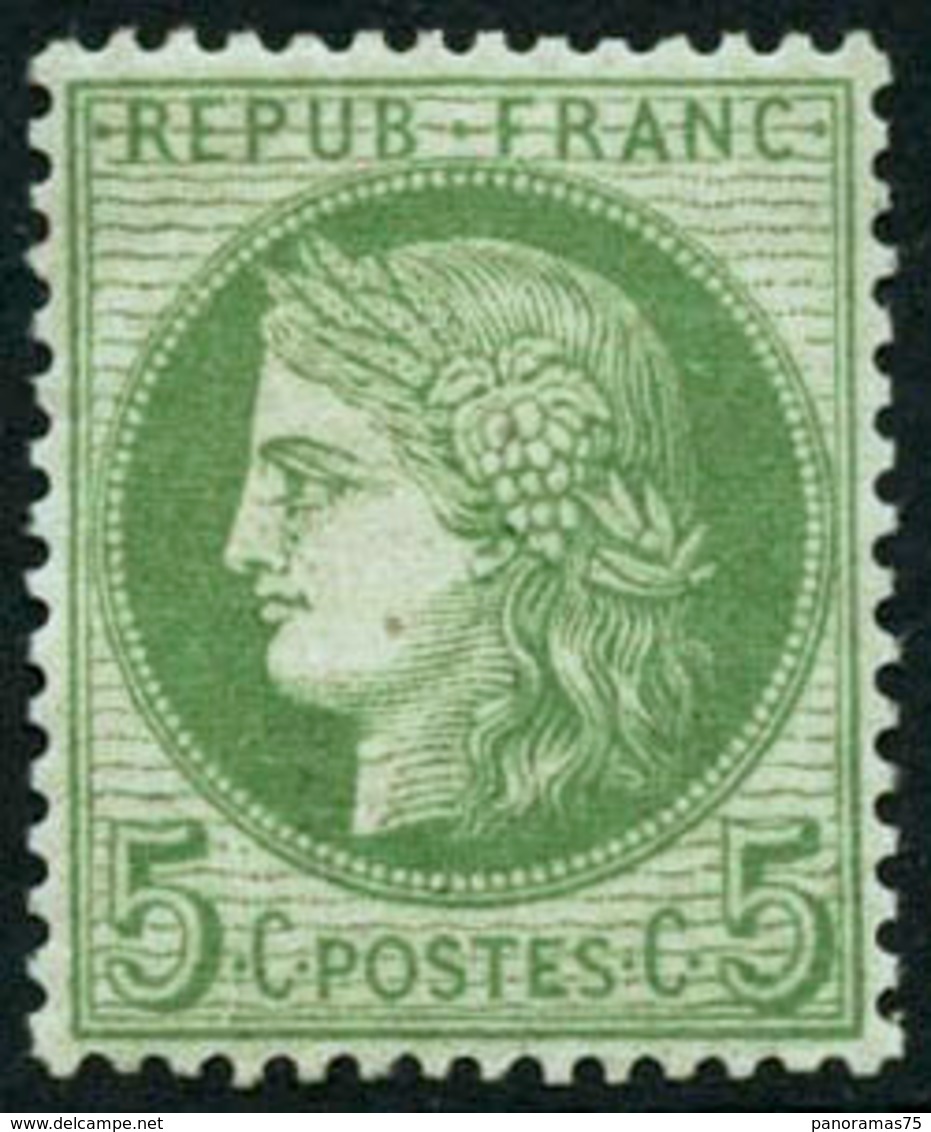 ** N°53 5c Vert-jaune S/azuré - TB - 1871-1875 Cérès