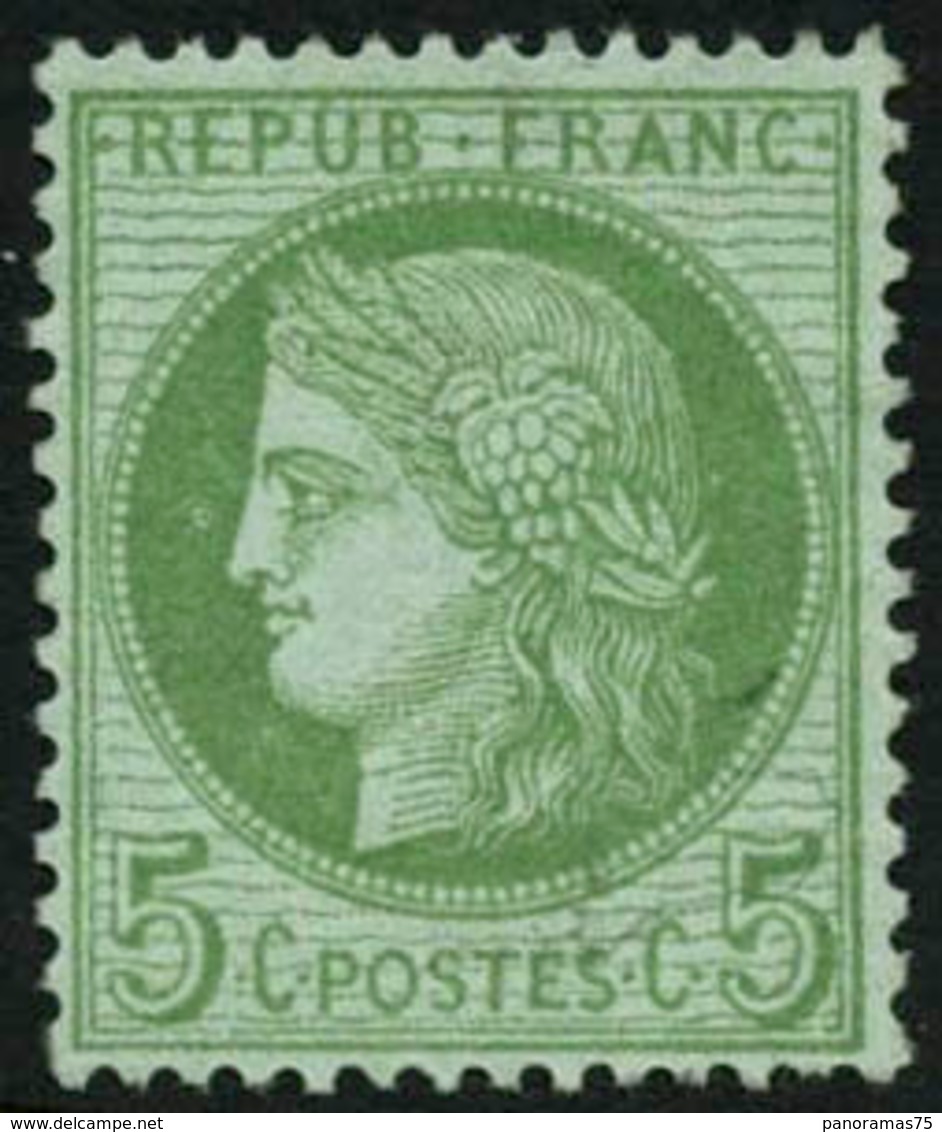 ** N°53 5c Vert-jaune S/azuré - TB - 1871-1875 Ceres