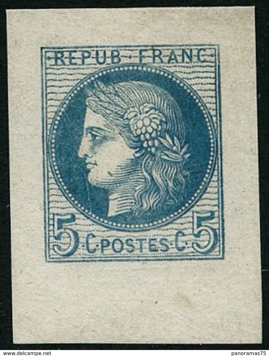N°53 5c Essai, Bleu Des 2 Cotés - TB - 1871-1875 Ceres