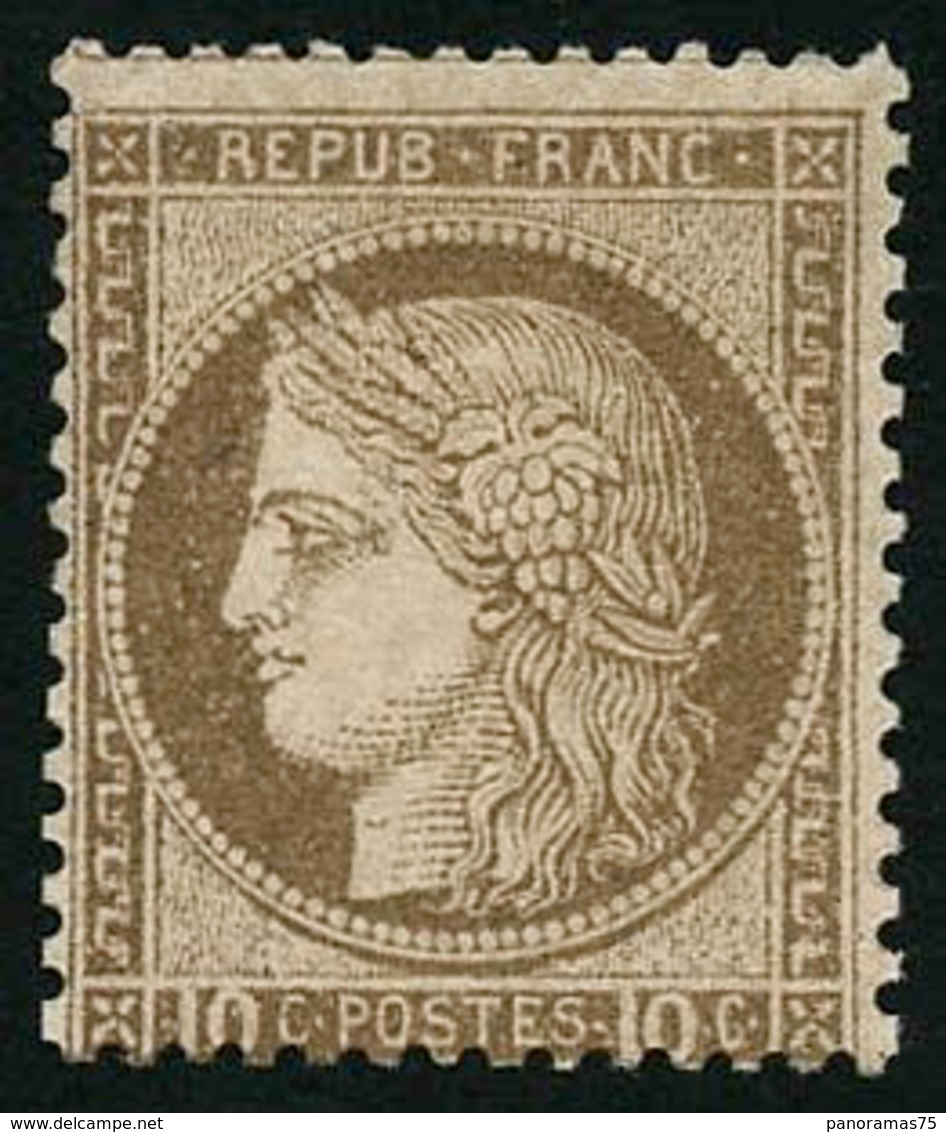 ** N°54 10c Brun S/rose, Signé Calves Et Brun - TB - 1871-1875 Cérès