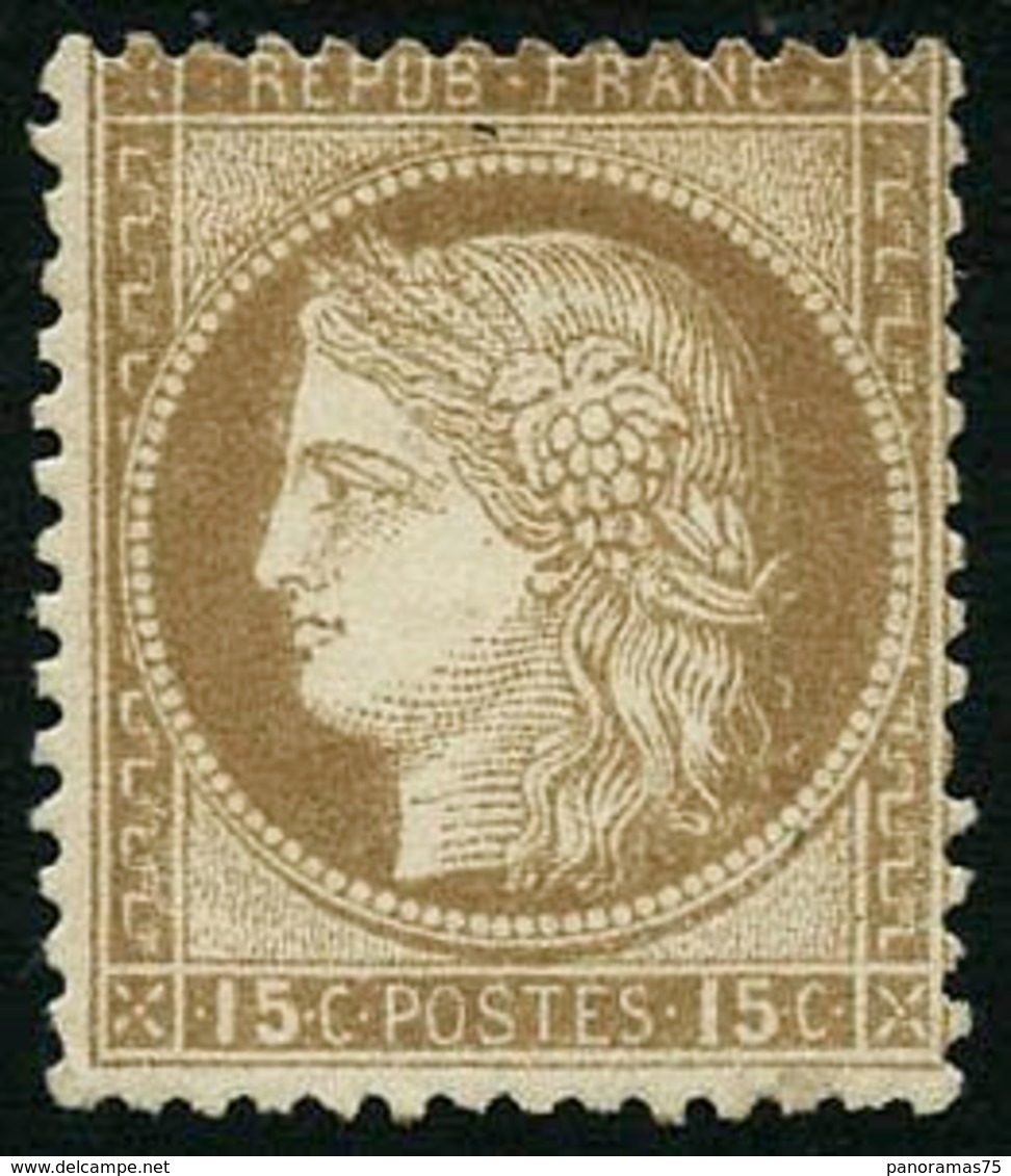 * N°55 15c Bistre, Signé Calves - TB - 1871-1875 Cérès