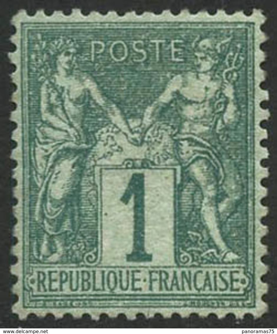 ** N°61 1c Vert - TB - 1876-1878 Sage (Type I)