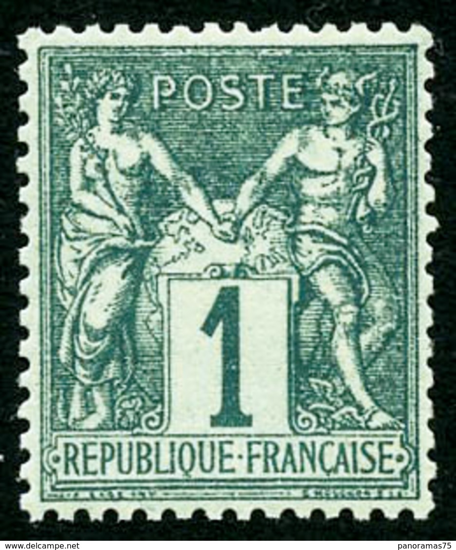 * N°61 1c Vert - TB - 1876-1878 Sage (Type I)