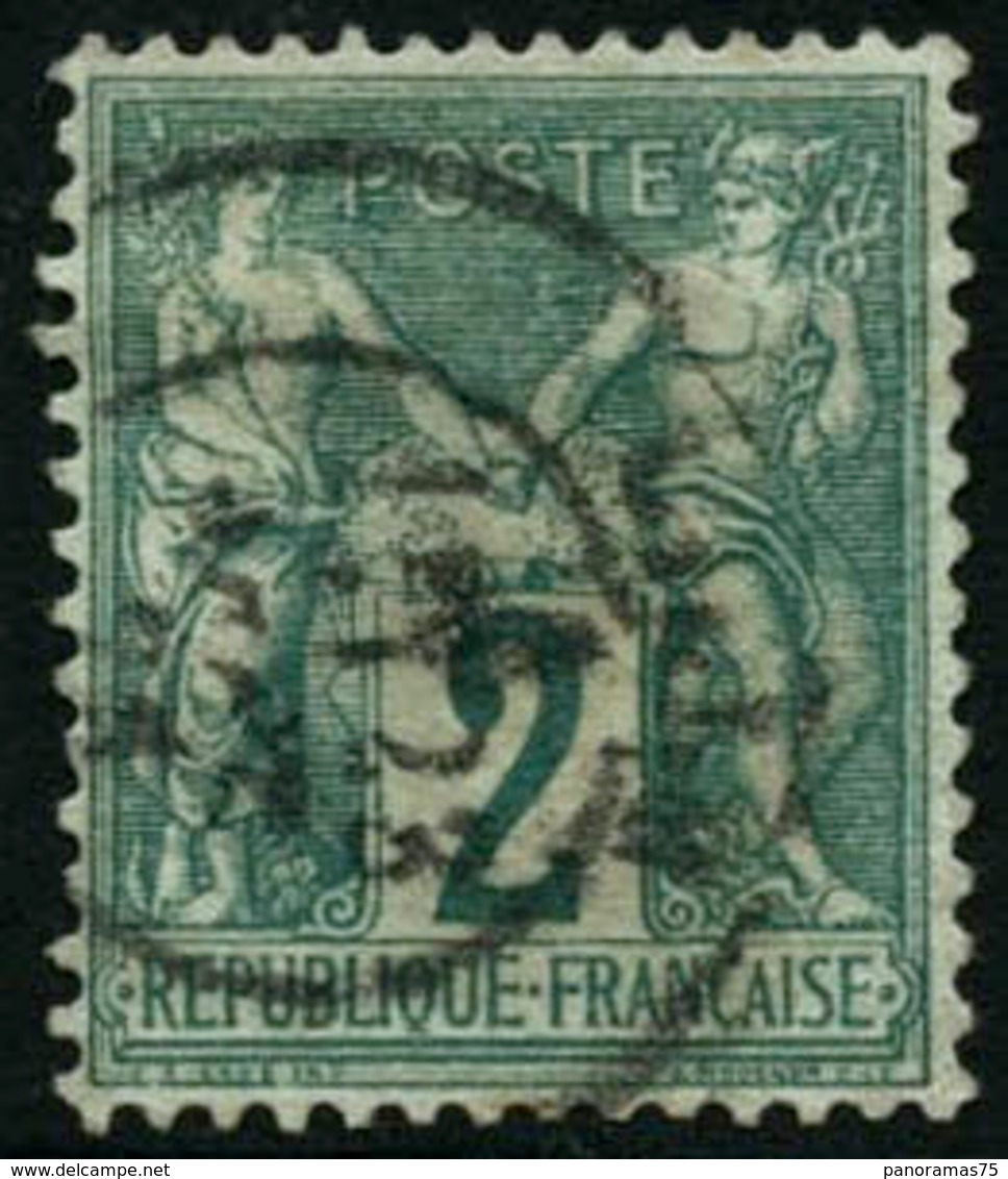 Oblit. N°62 2c Vert - TB - 1876-1878 Sage (Tipo I)