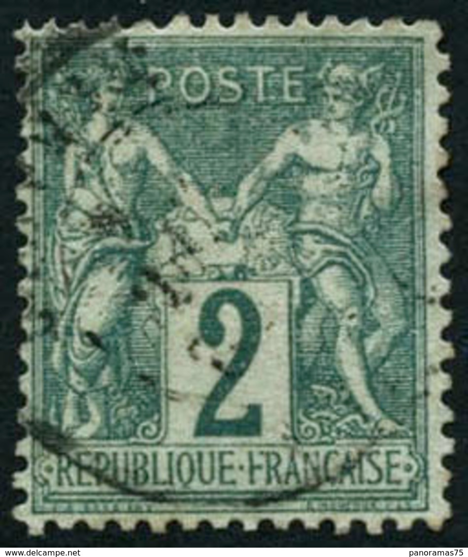 Oblit. N°62 2c Vert - TB - 1876-1878 Sage (Type I)