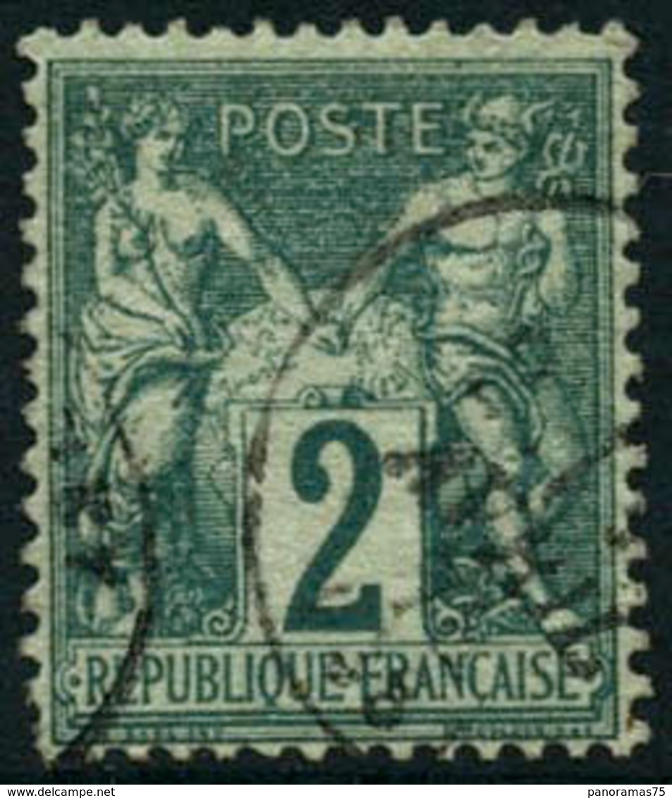 Oblit. N°62 2c Vert - TB - 1876-1878 Sage (Tipo I)