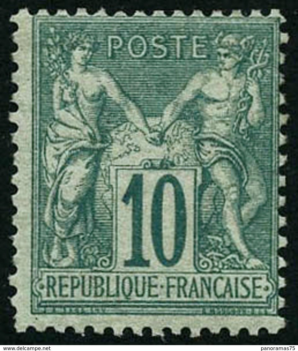 ** N°65 10c Vert, Signé Calves - TB - 1876-1878 Sage (Tipo I)