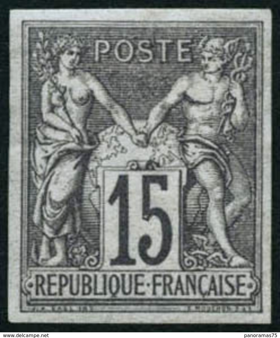 ** N°66a 15c Gris ND, Certif Robineau - TB - 1876-1878 Sage (Type I)