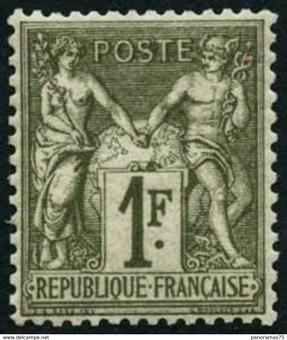 ** N°72 1F Bronze, Pièce De Luxe, Certif Robienau - TB - 1876-1878 Sage (Type I)