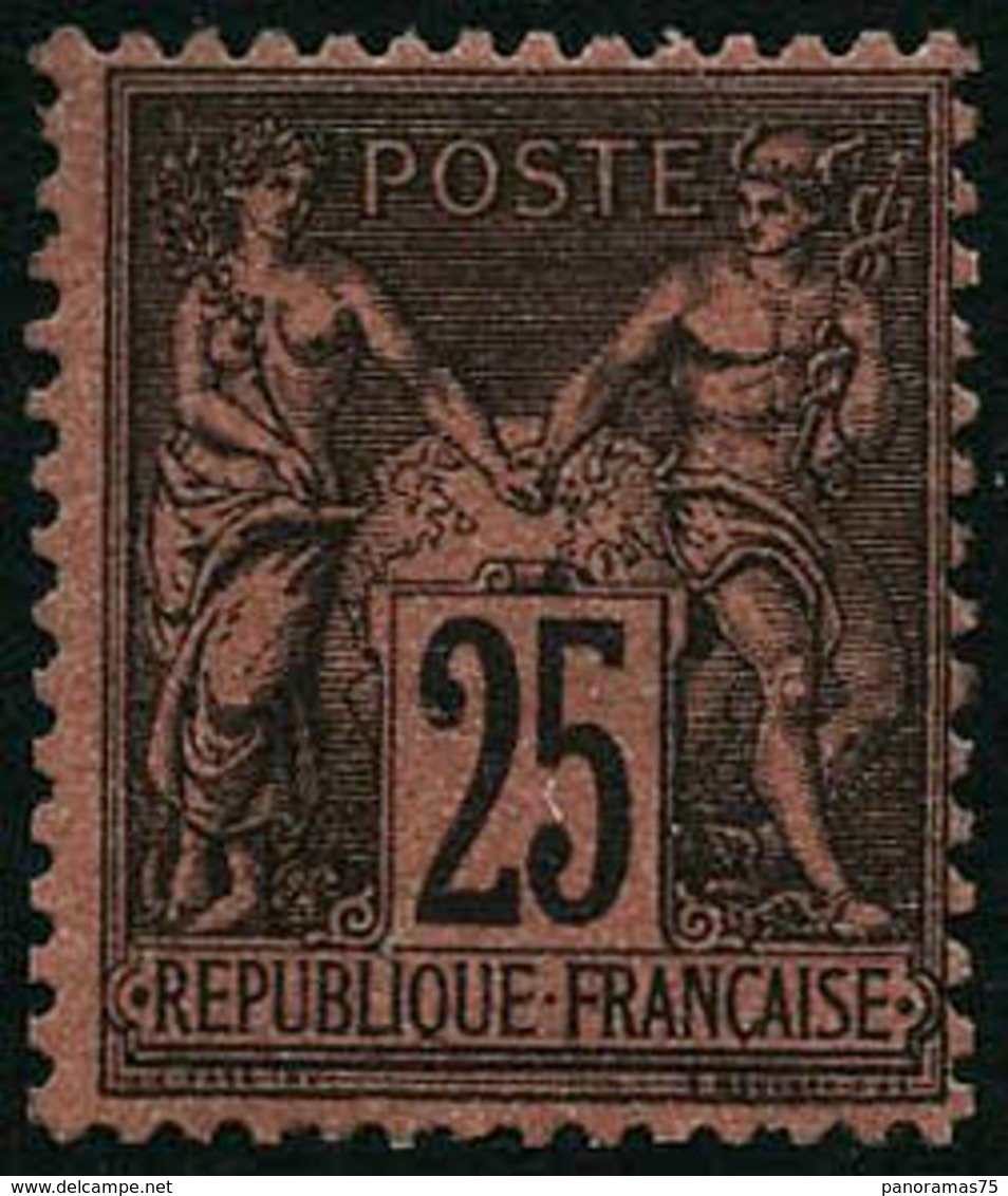* N°91 25c Noir S/rouge, Signé Calves - TB - 1876-1898 Sage (Tipo II)