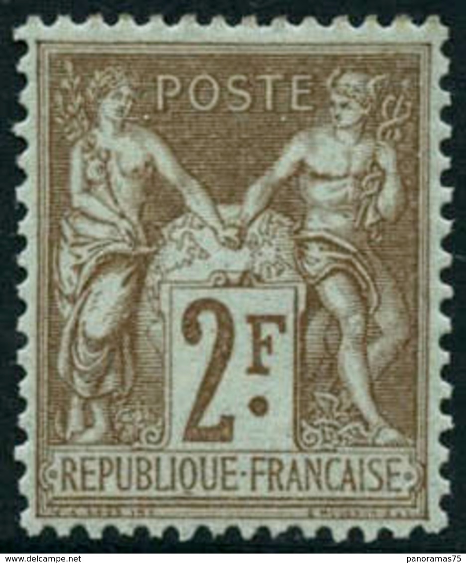 ** N°105 2F Bistre S/azuré - TB - 1898-1900 Sage (Type III)