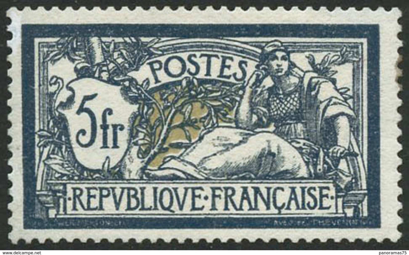 ** N°123a 5F Bleu Et Olive - TB - Altri & Non Classificati