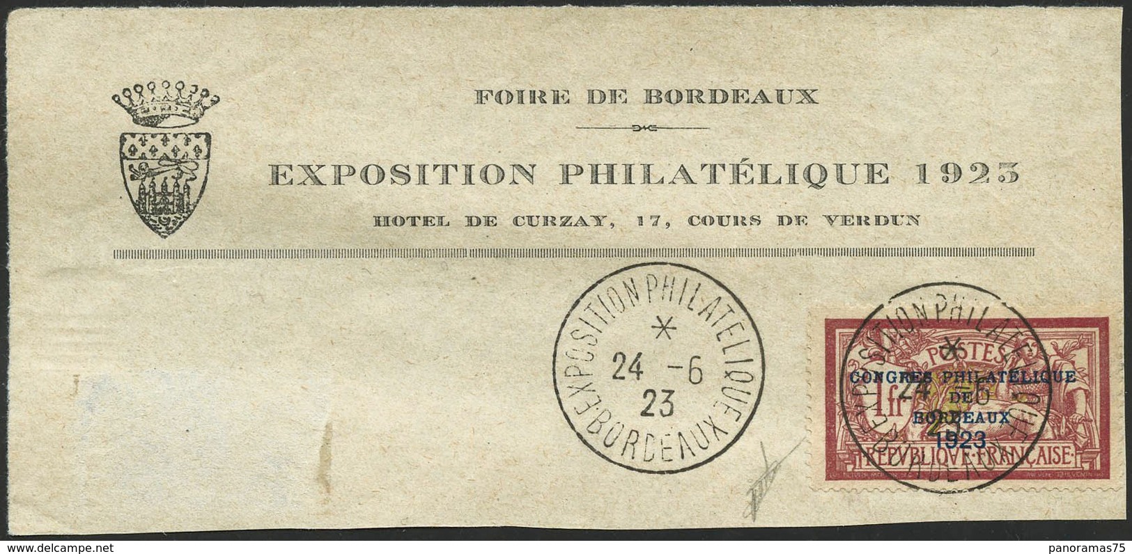 Oblit./fragment N°182 1F Congrès De Bordeaux - TB - Other & Unclassified