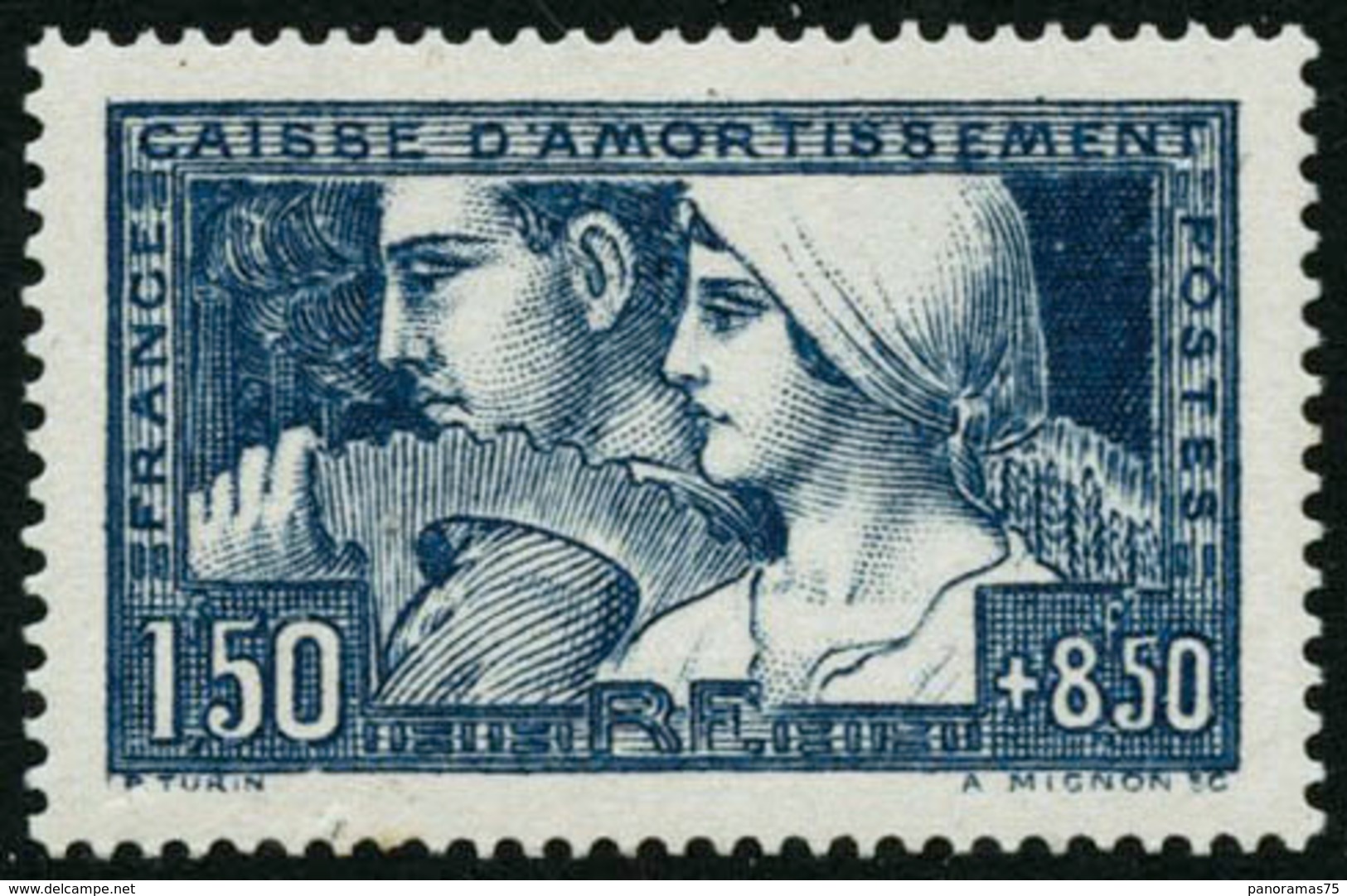 ** N°252b 1F50 + 8F50 Bleu, Type III - TB - Altri & Non Classificati