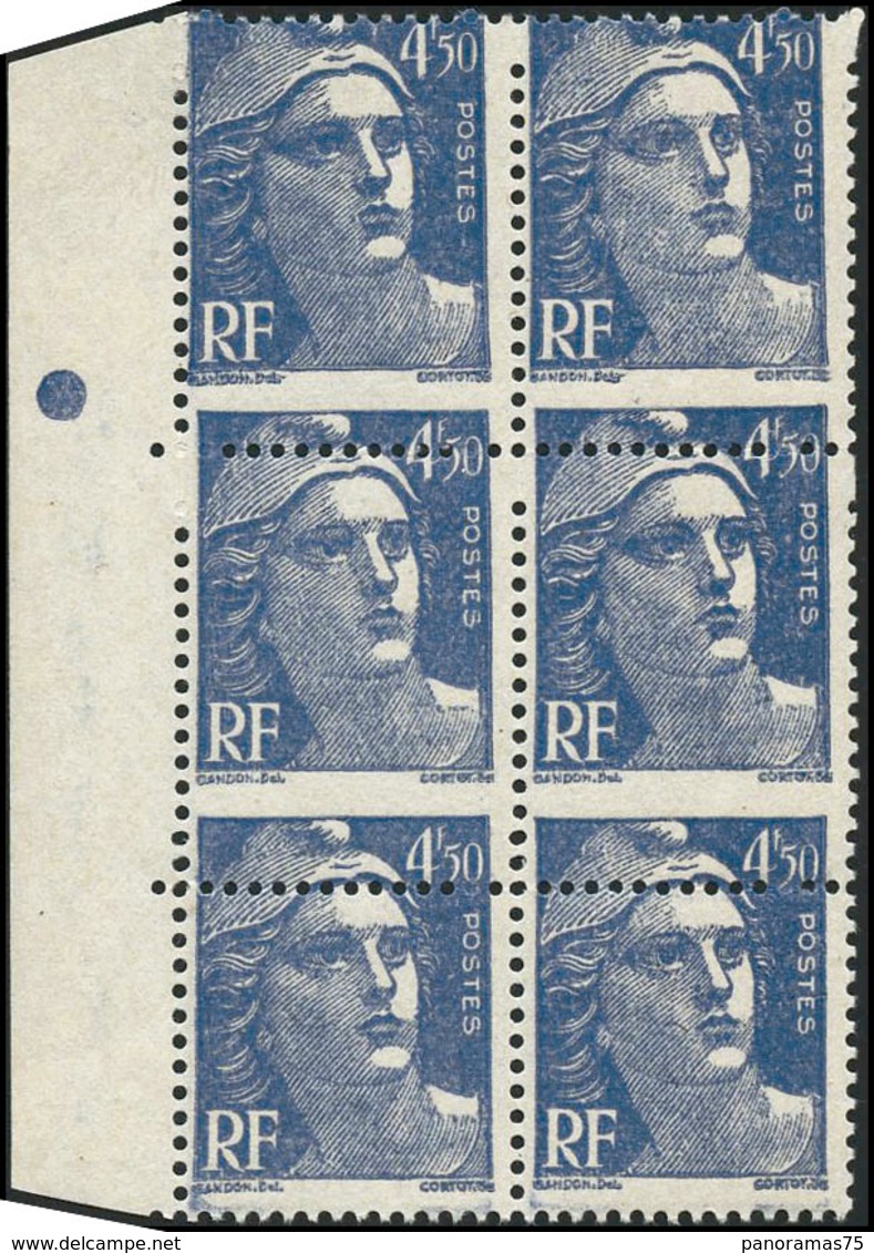 ** N°718a 4F50 Bleu Piquage à Cheval, Bloc De 6 - TB - Altri & Non Classificati