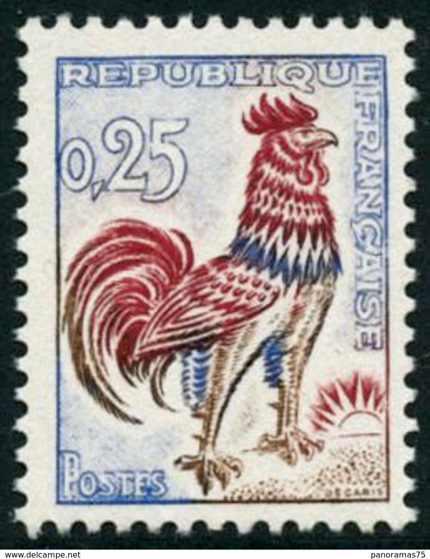 ** N°1331d 25c Coq Fluo, Signé JF Brun - TB - Altri & Non Classificati