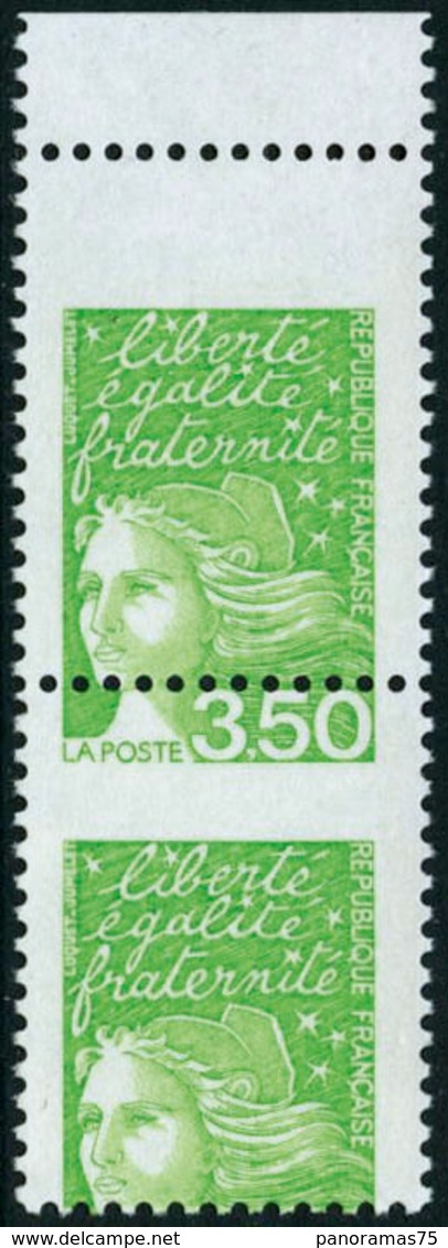 ** N°3092 3F50 Vert-jaune, Paire Superbe Piquage à Cheval - TB - Otros & Sin Clasificación