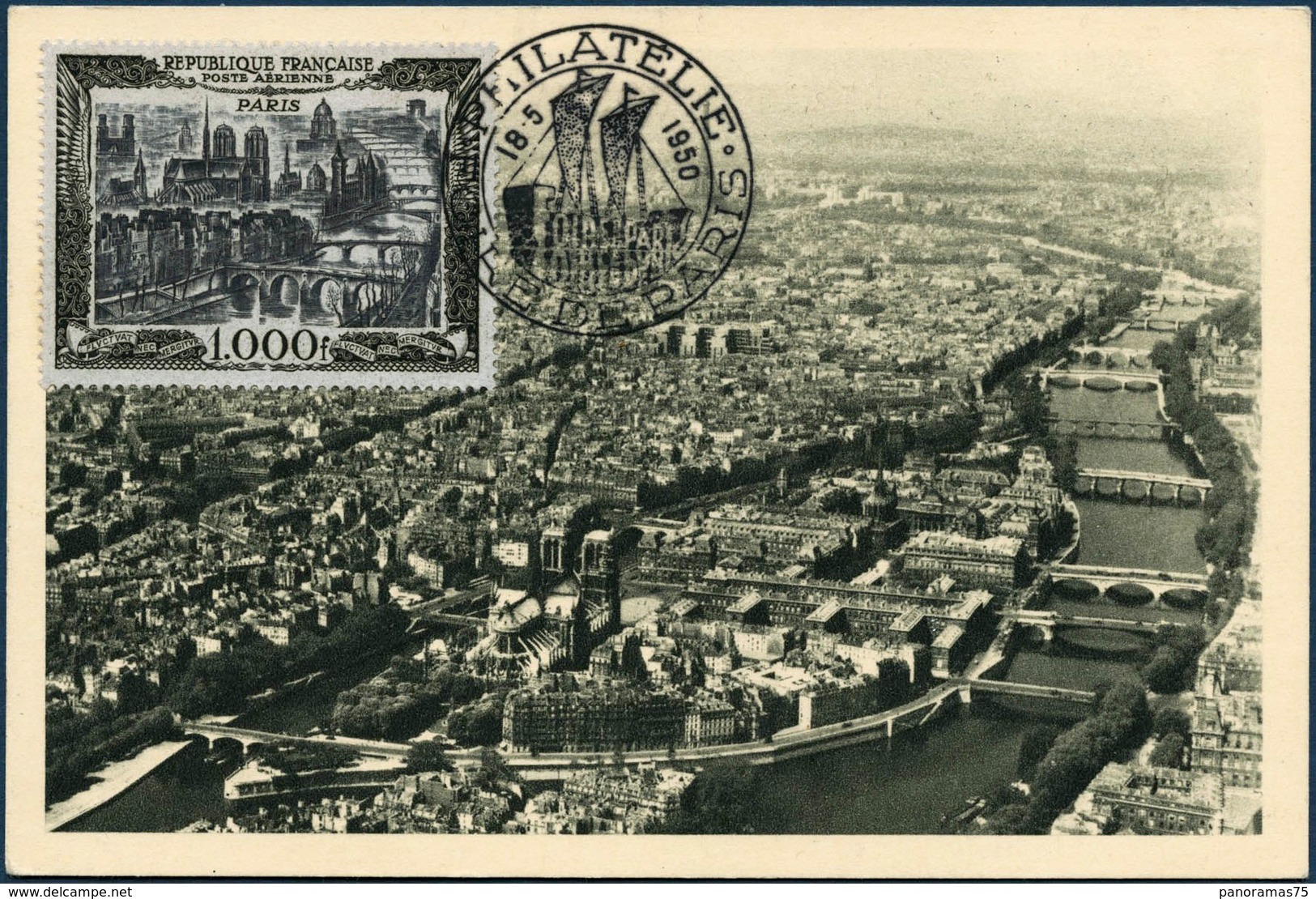 EP N°29 1000F Paris S/carte 1er Jour 18/5/50 - TB - Other & Unclassified