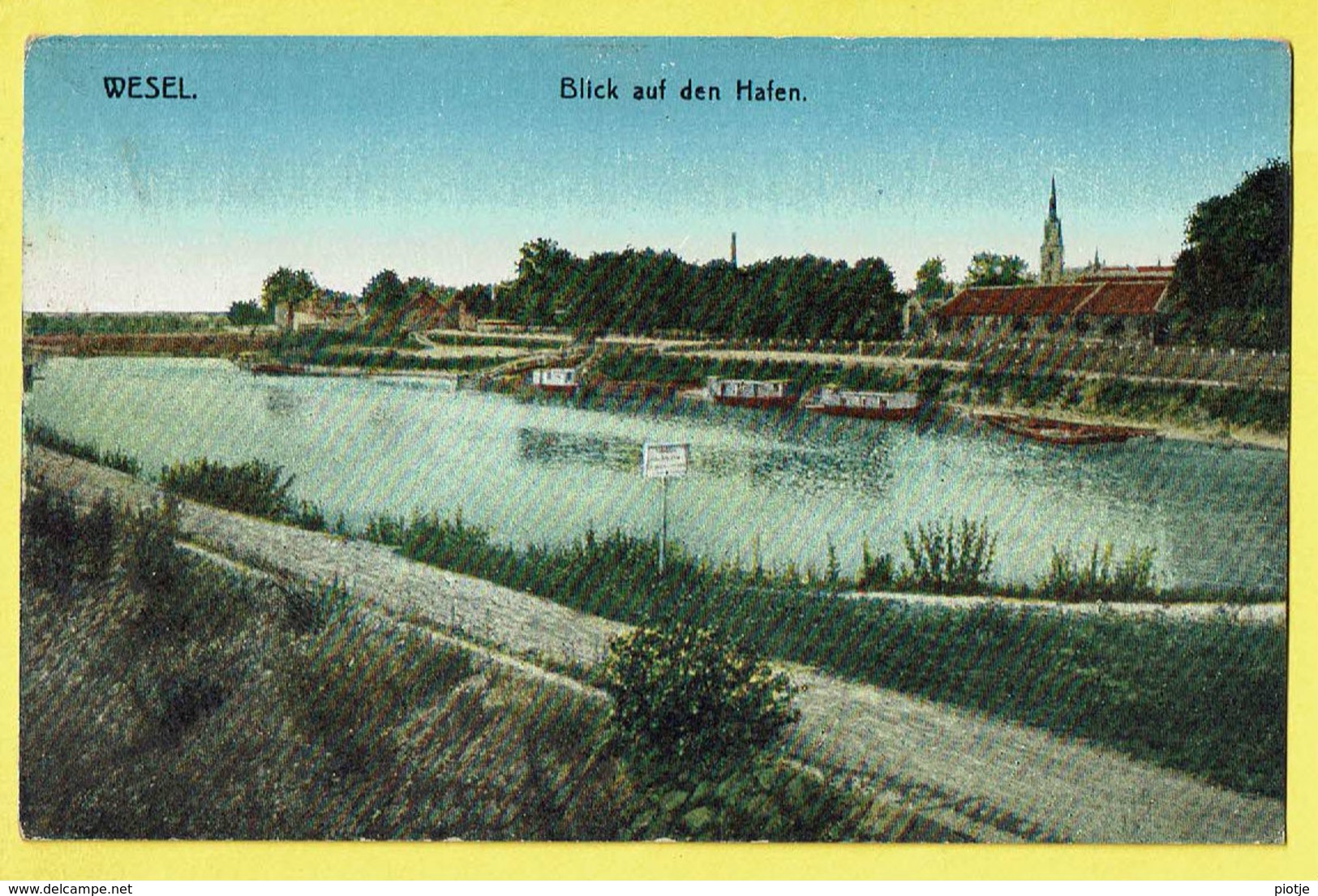 * Wesel (Nordrhein Westfalen - Deutschland) * (Série Iris J.W.B. 15) Blick Auf Den Hafen, Canal, Quai, Péniche Bateau - Wesel