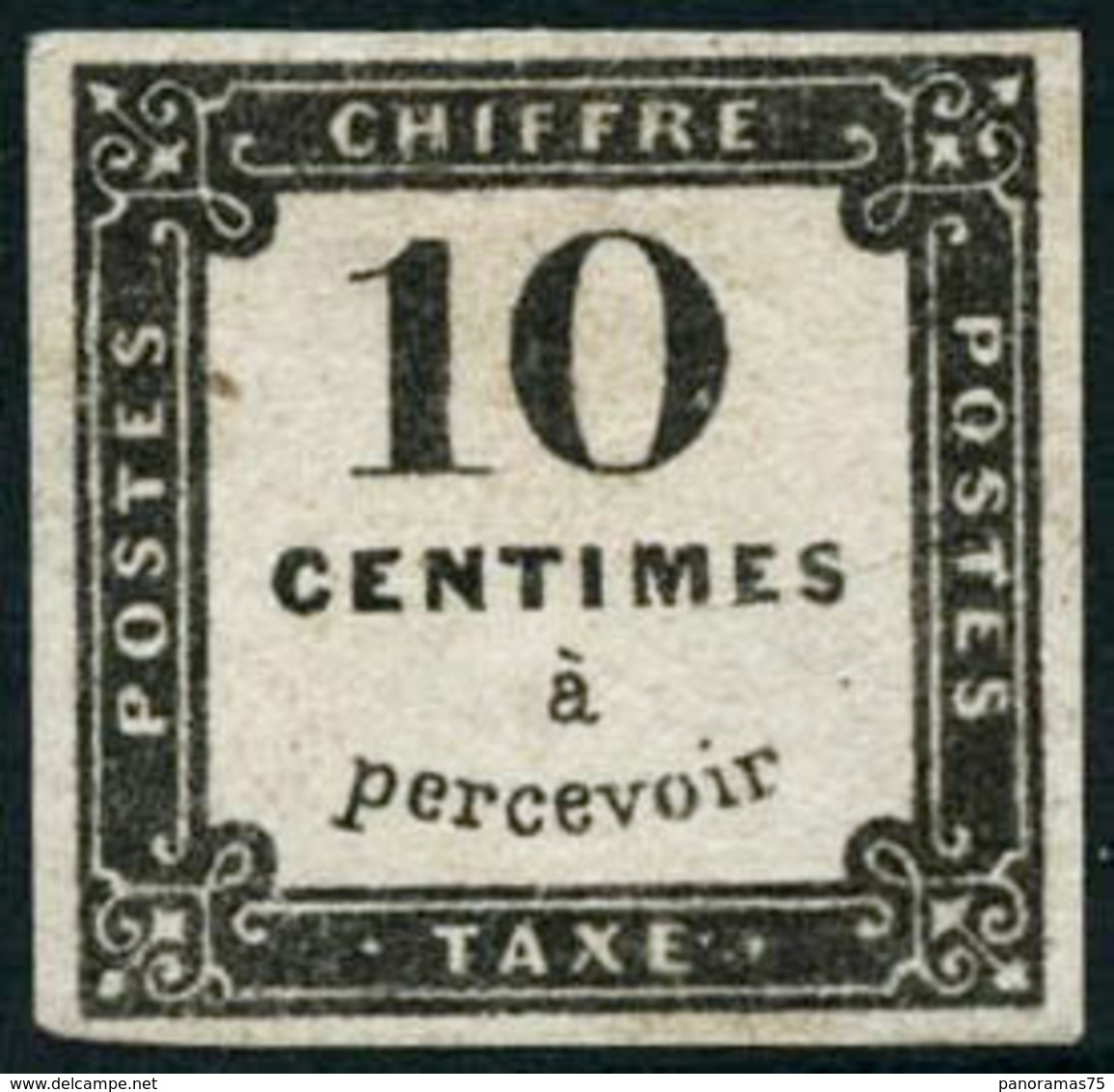 * N°1 10c Noir Litho, Qualité Standard Gomme Diminuée, Un Des Timbres Les Plus Rares De France - B - Altri & Non Classificati