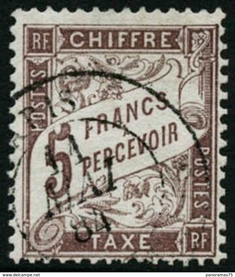 Oblit. N°27 5F Marron, Signé Scheller - TB - Altri & Non Classificati