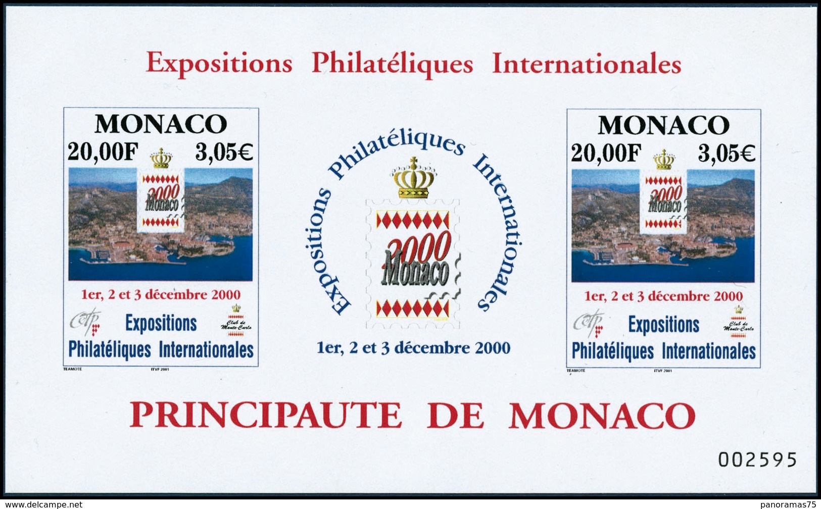 ** N°85 Le Bloc De L'expo Philatélique "Monaco 2000"  ND - TB - Blocks & Sheetlets