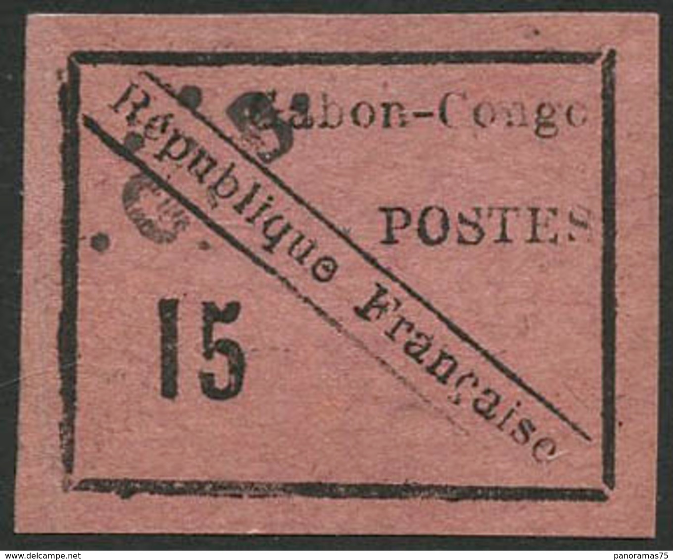 (*) N°14 15c Noir/rose, Léger Pelurage Normal Pour Ce Timbre - B - Altri & Non Classificati