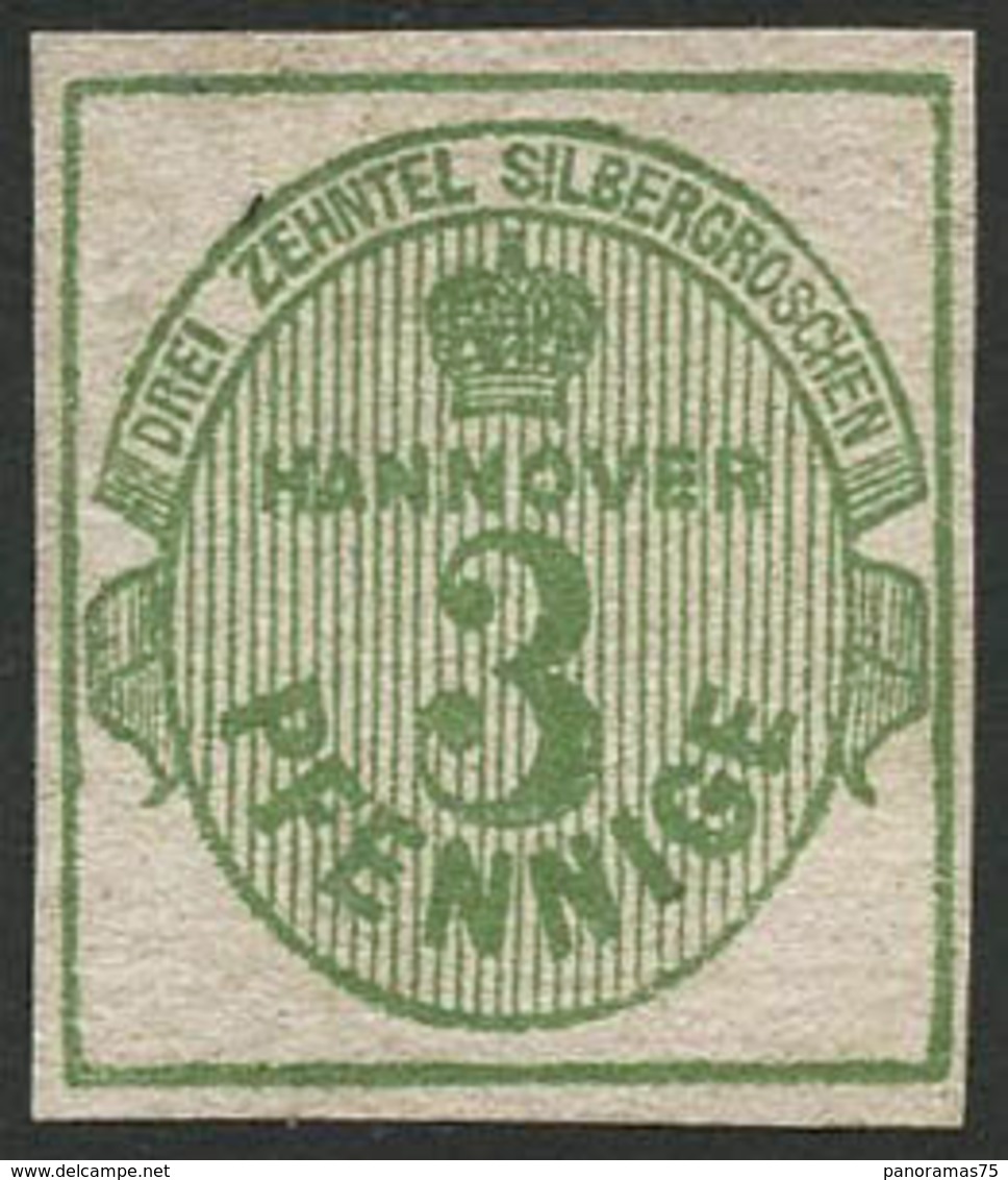 (*) N°15 3pf Vert-jaune - TB - Hannover