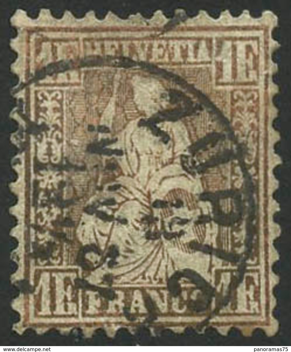 Oblit. N°41b 1F Bronze-doré Et Rougeâtre - TB - Other & Unclassified