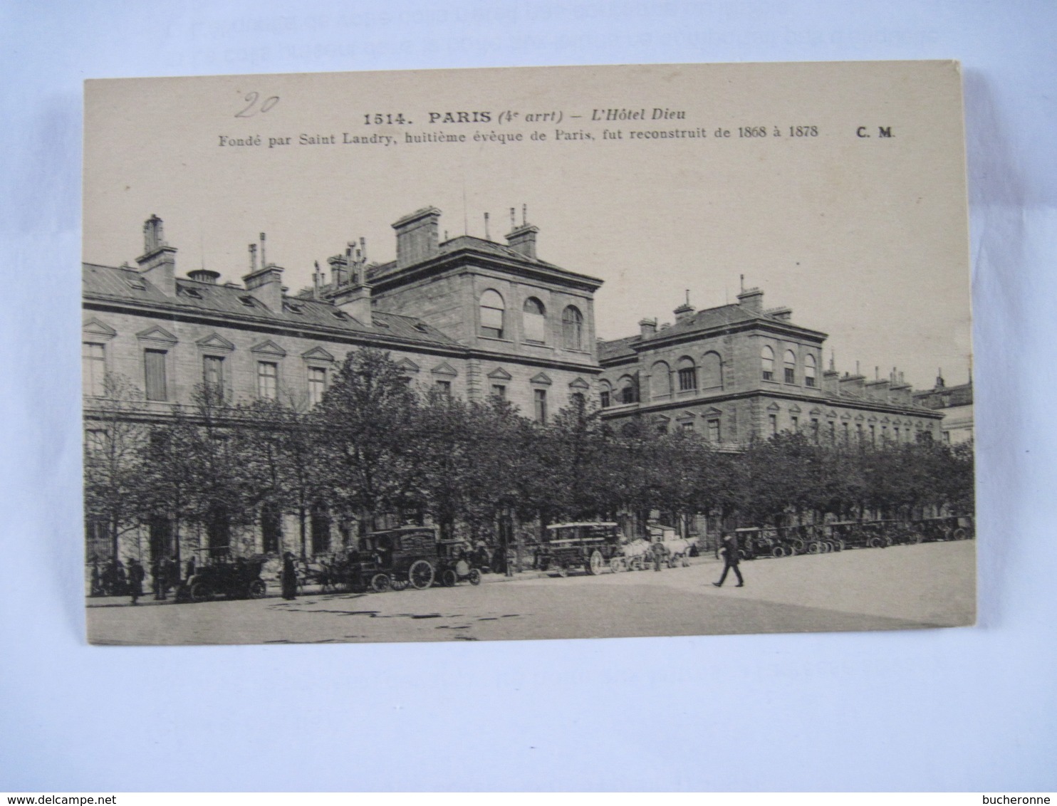 CPA 75 PARIS  L'HOTEL-DIEU FONDÉ PAR SAINT LANDRY 1924 Animée TBE - Autres & Non Classés